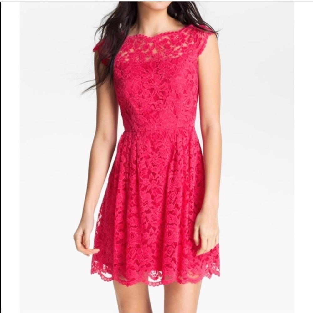 Cynthia Steffe Pink Lace Dress